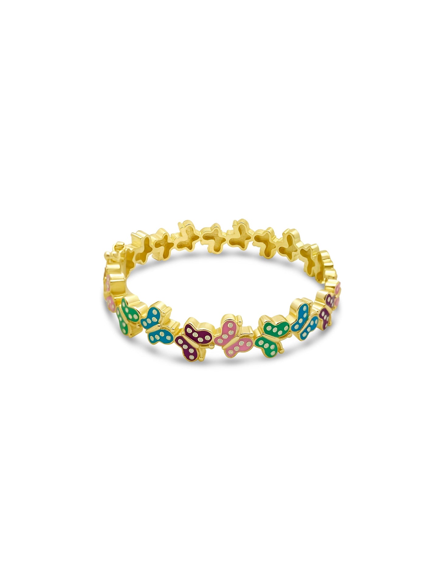 Multicolour Butterfly Children's Bangle Bracelet