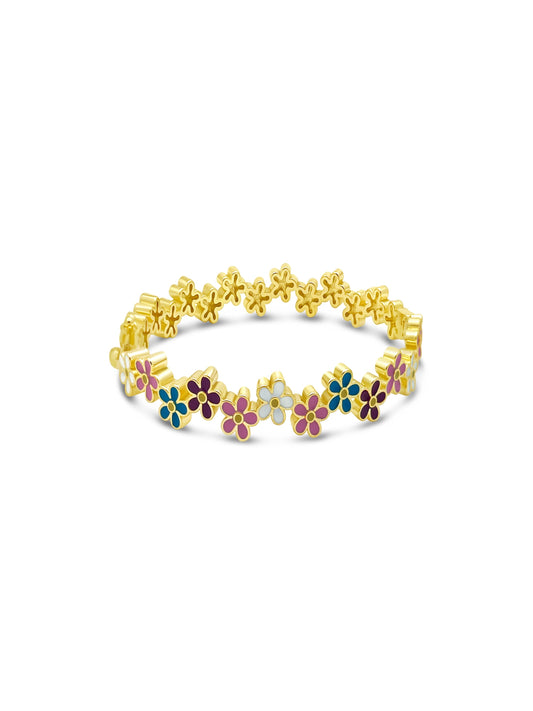 Multicolour Flower Children's Bangle Bracelt