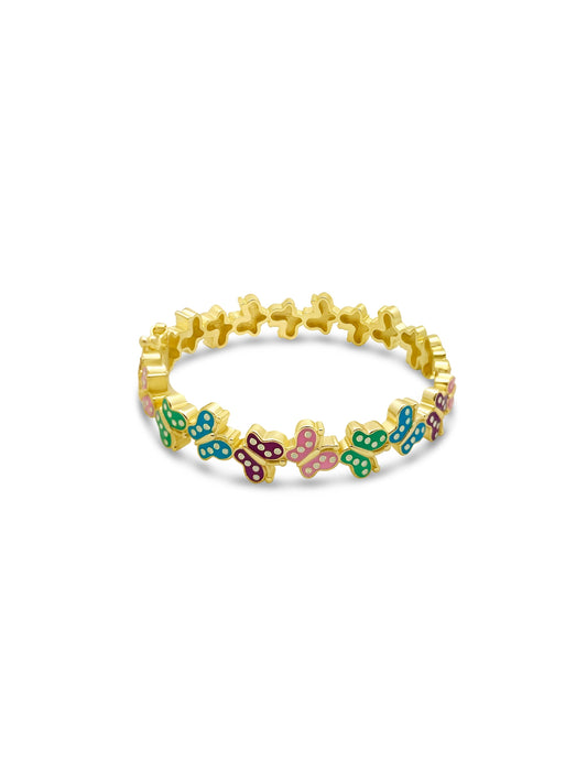 Multicolour Butterfly Children's Bangle Bracelet